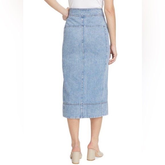 Tanya Taylor Christina Denim Midi Skirt - Picture 3 of 11